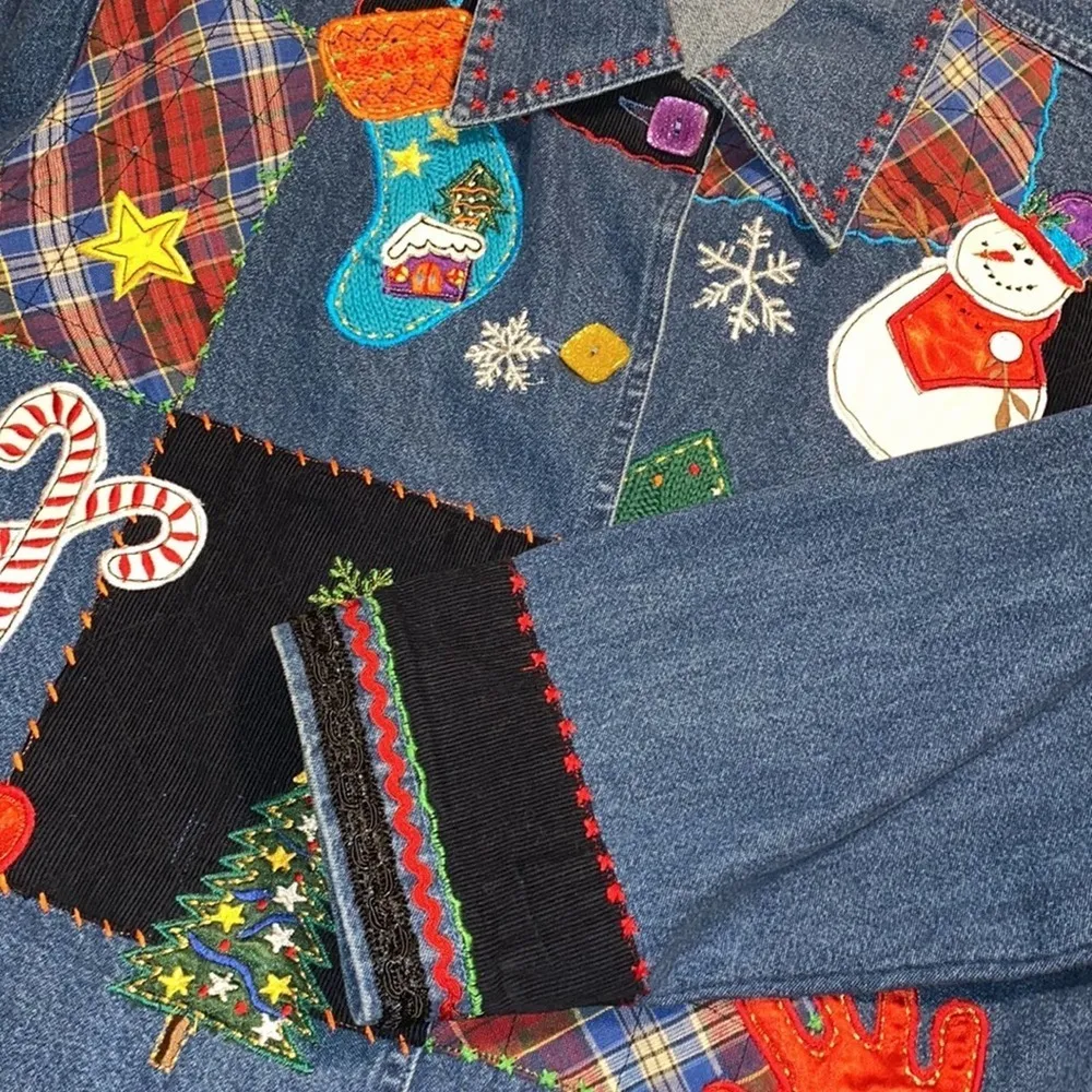 New Direction Patchwork applique Christmas teacher Blue - Image 13