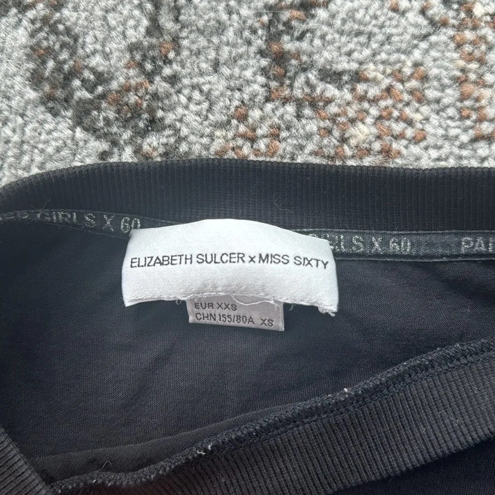 Elizabeth Sulcer X Miss Sixty Palmer Girls Long Sleeve Crop Top Black XS - Image 4