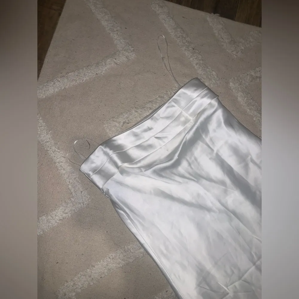 Vestique Gabrielle satin white draped back slip gown dress wedding formal party - Image 7