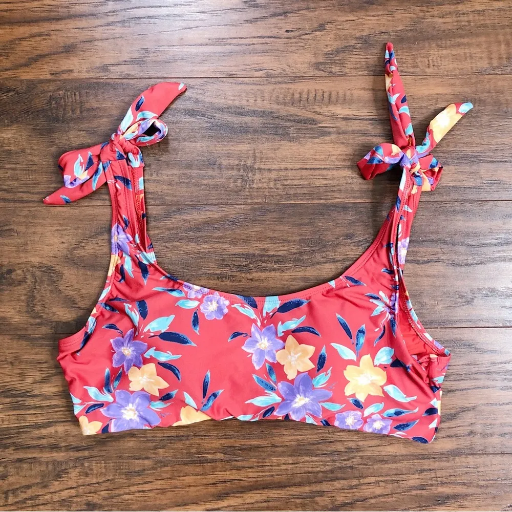 ModCloth • red floral swimsuit Clarice High-Waisted Bikini Bottom Tanya Crop Top - Image 6