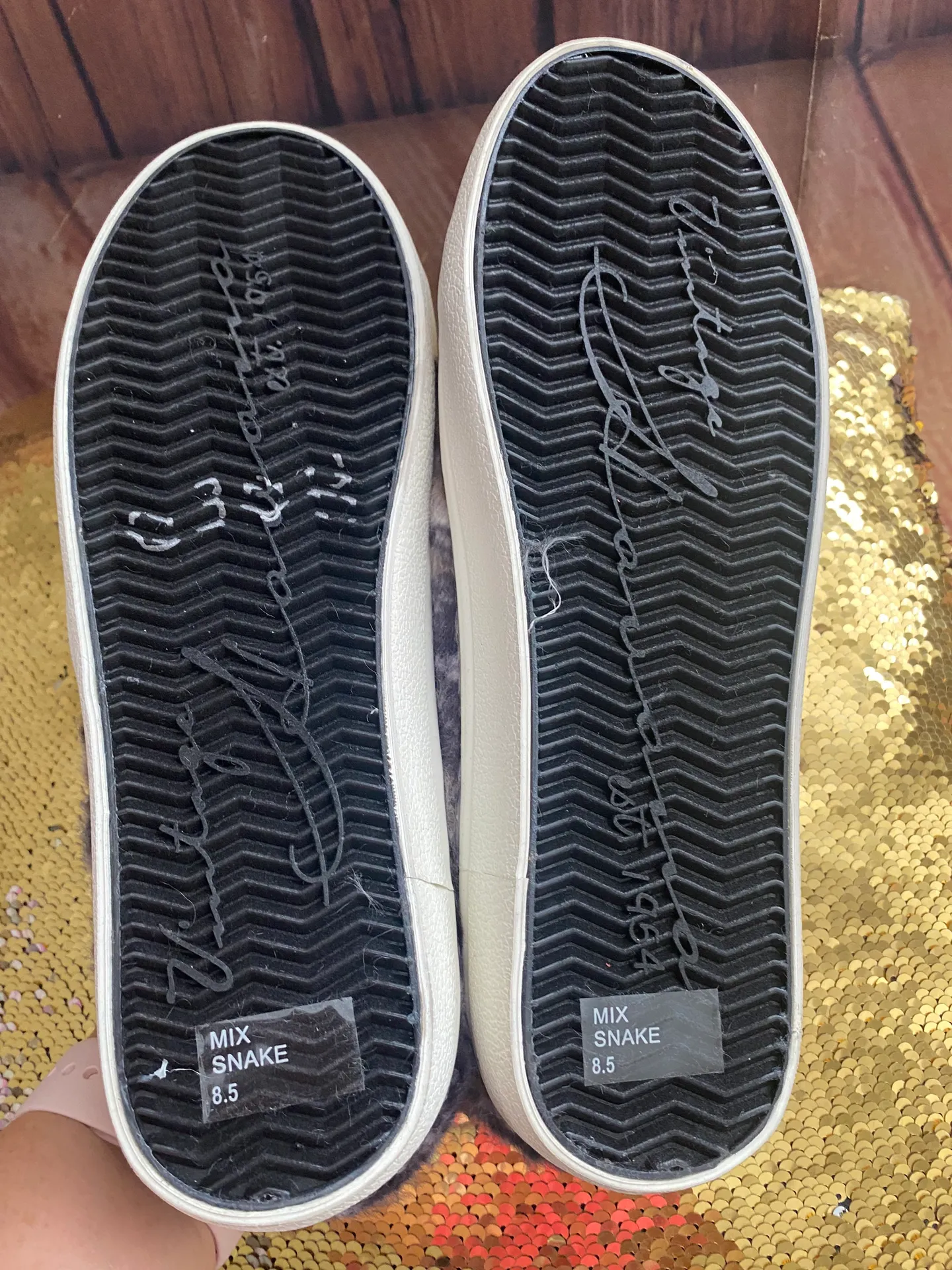 vintage savannah Faux Fur Mule Sneakers Sz 8.5 - Image 8