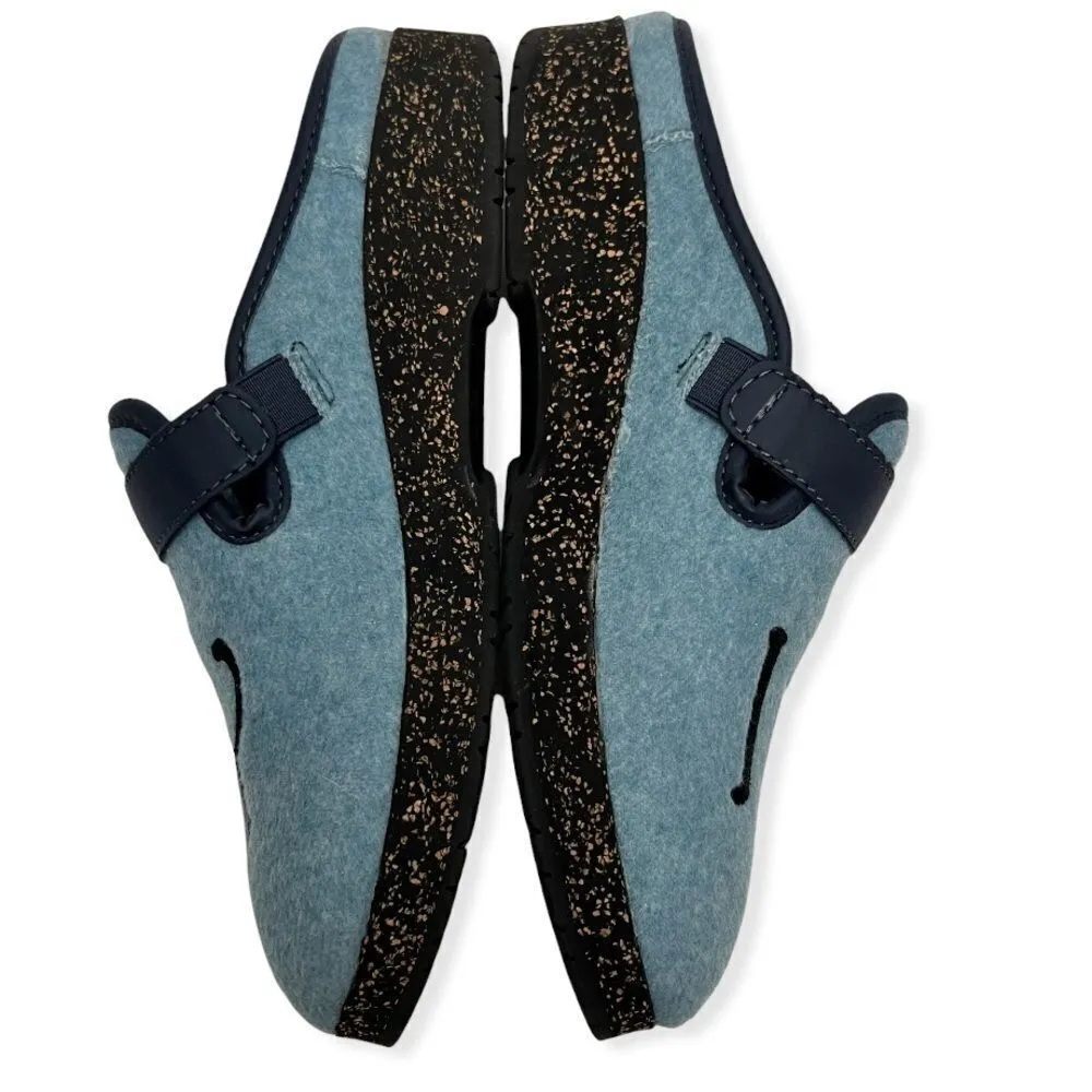 Earth Dream Renman AYITI / Haiti Wool Limited Edition Mules Blue Size 7.5 - Image 5