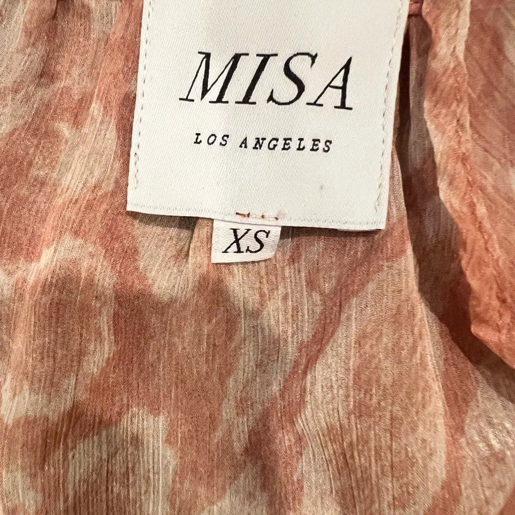 MISA LOS ANGELES LINDSAY TOP - ROSE PYTHON, Size XS NWT Runs Oversized - Image 11