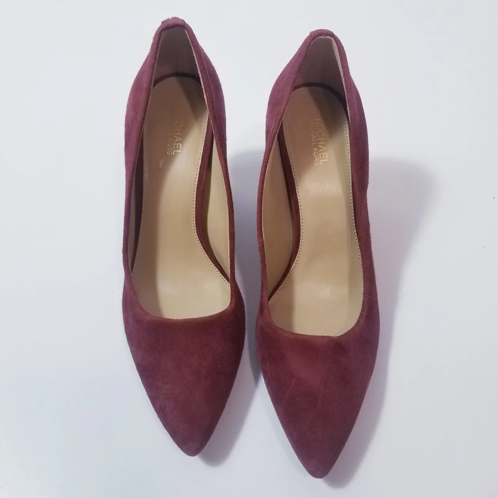 MICHAEL Michael Kors Leather Suede Pumps Heels Pointer Toe - Image 11