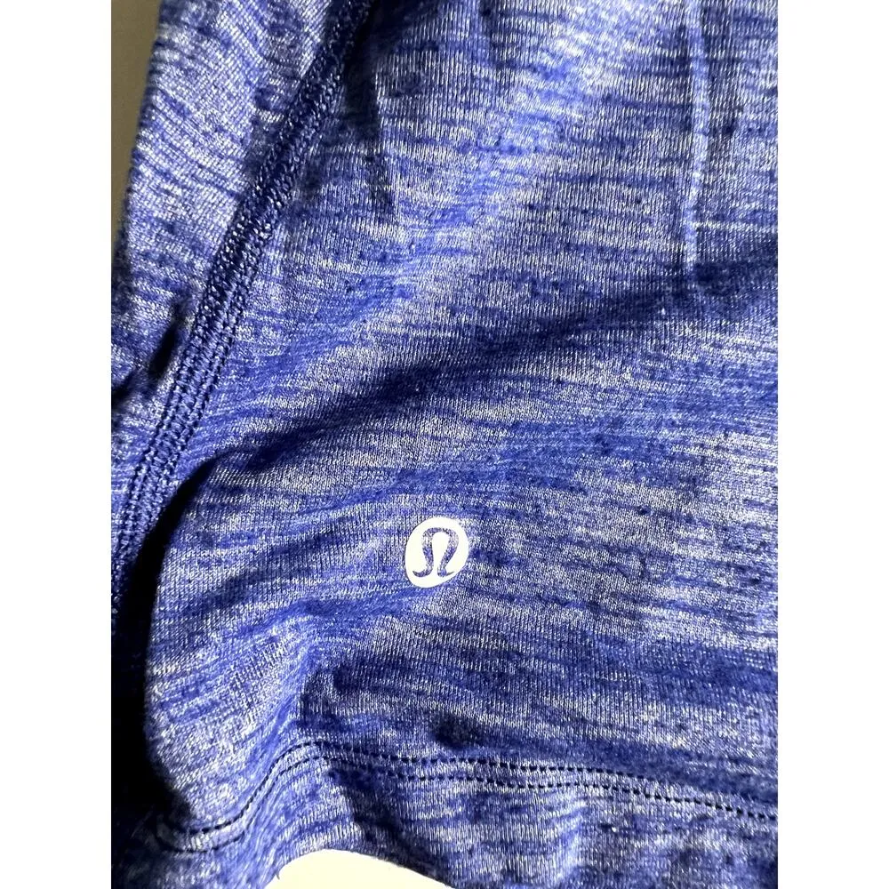 EUC Lululemon Tough it Out Tank Top Tennis Workout Blue Black Speckle Sz 10 - Image 2