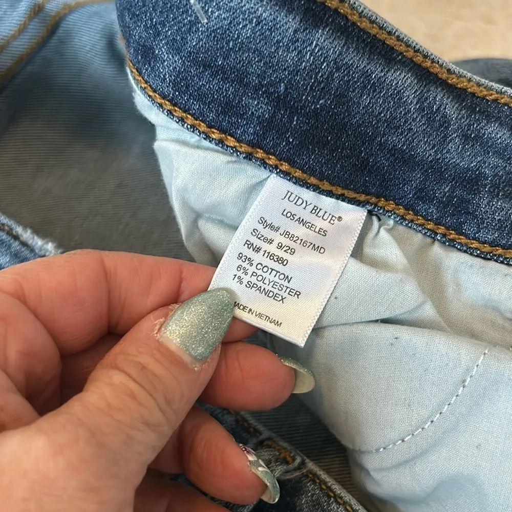 Judy Blue Buffao Plaid Distressed Skinny Jeans - Image 10