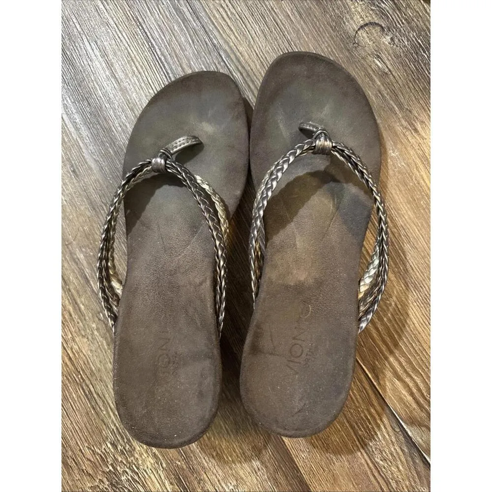 Vionic  Ramba Orthaheel Tri Color Braided Strap Wedge Thong Sandals, Women’s 8 - Image 15