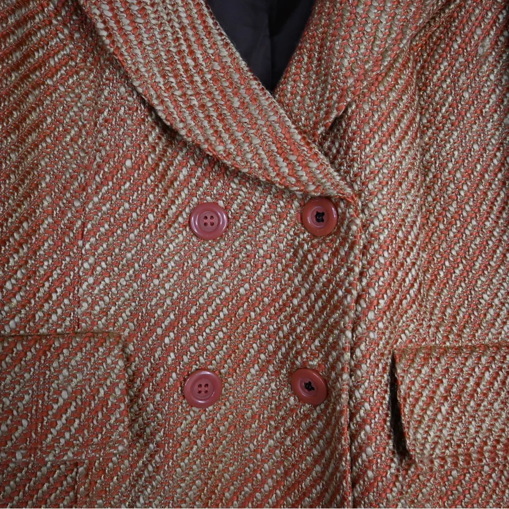 Worthington  Women's 18 Double Breasted Tweed Blazer Jacket - Image 6