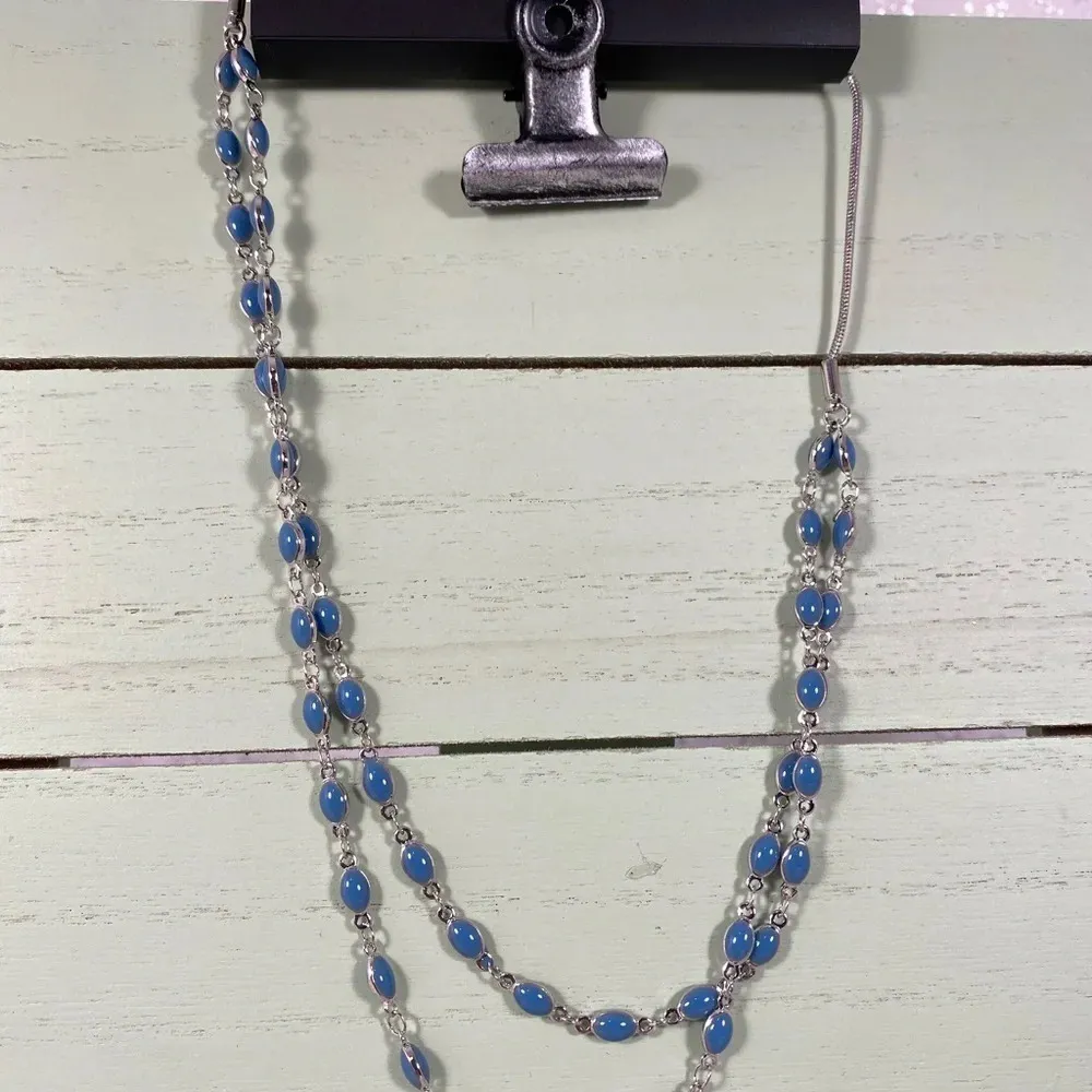 🆕 Simply Vera Wang Blue & Silver Layered Necklace - Image 6