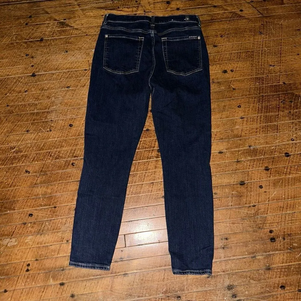 7 for All Mankind dark wash B(lair) high waist ankle 30 jeans - Image 5