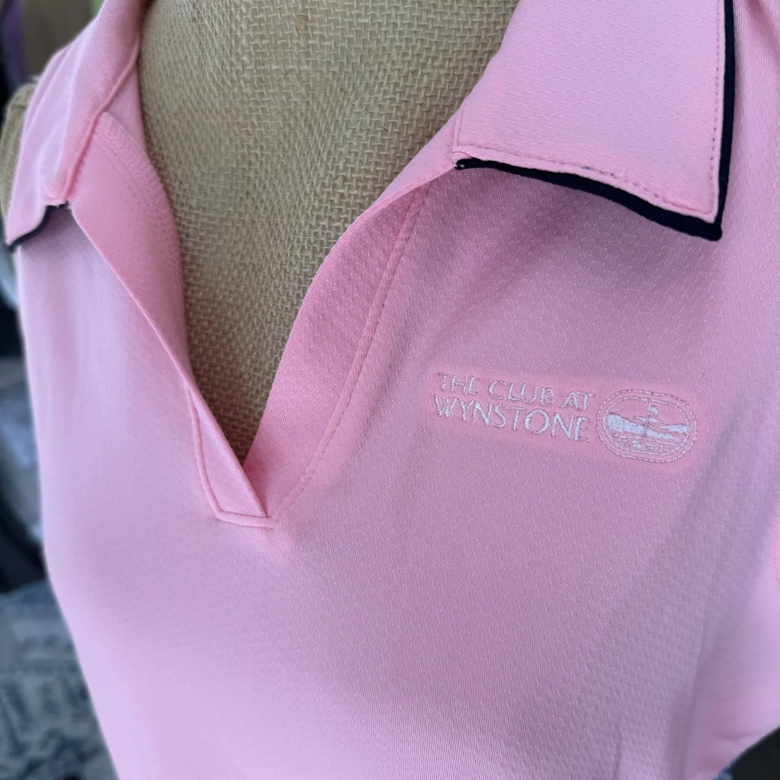 JOFIT Woman's Flounce Back Sleeveless Golf Polo Top Large "The Club At Wynstone" Pink Size 12 - Image 9