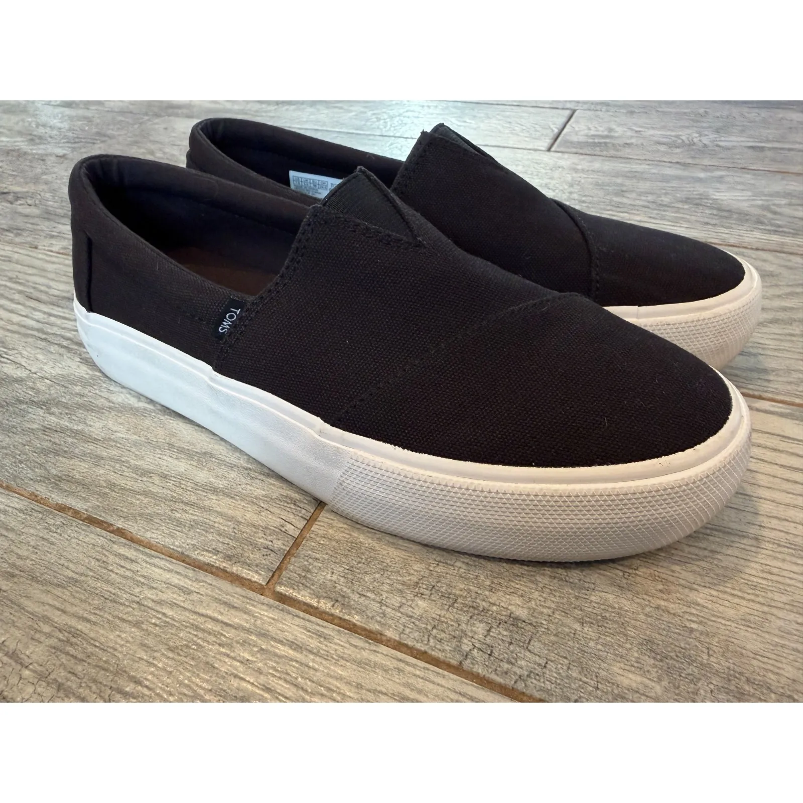 Toms Shoes Womens 7.5 Fenix Platform Sneakers Black Slip On Comfort Low 10019817 - Image 11