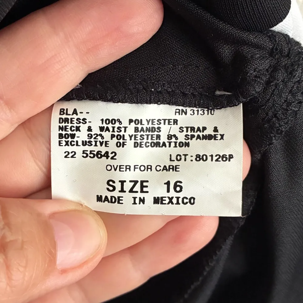 Amy Byer Y2K Black Tiered Skirt Dress with White Accents 16 - Image 11