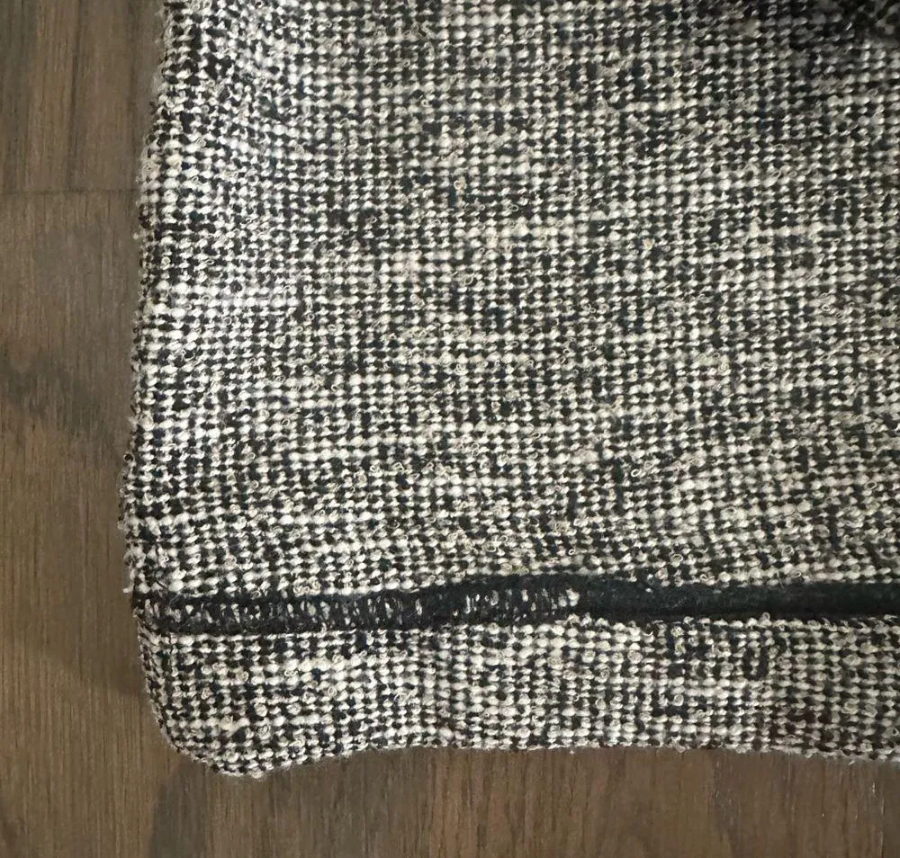 Billy Reid Edie Women's Tweed Round Neck Top in Black, Cream, and Beige Medium - Image 4