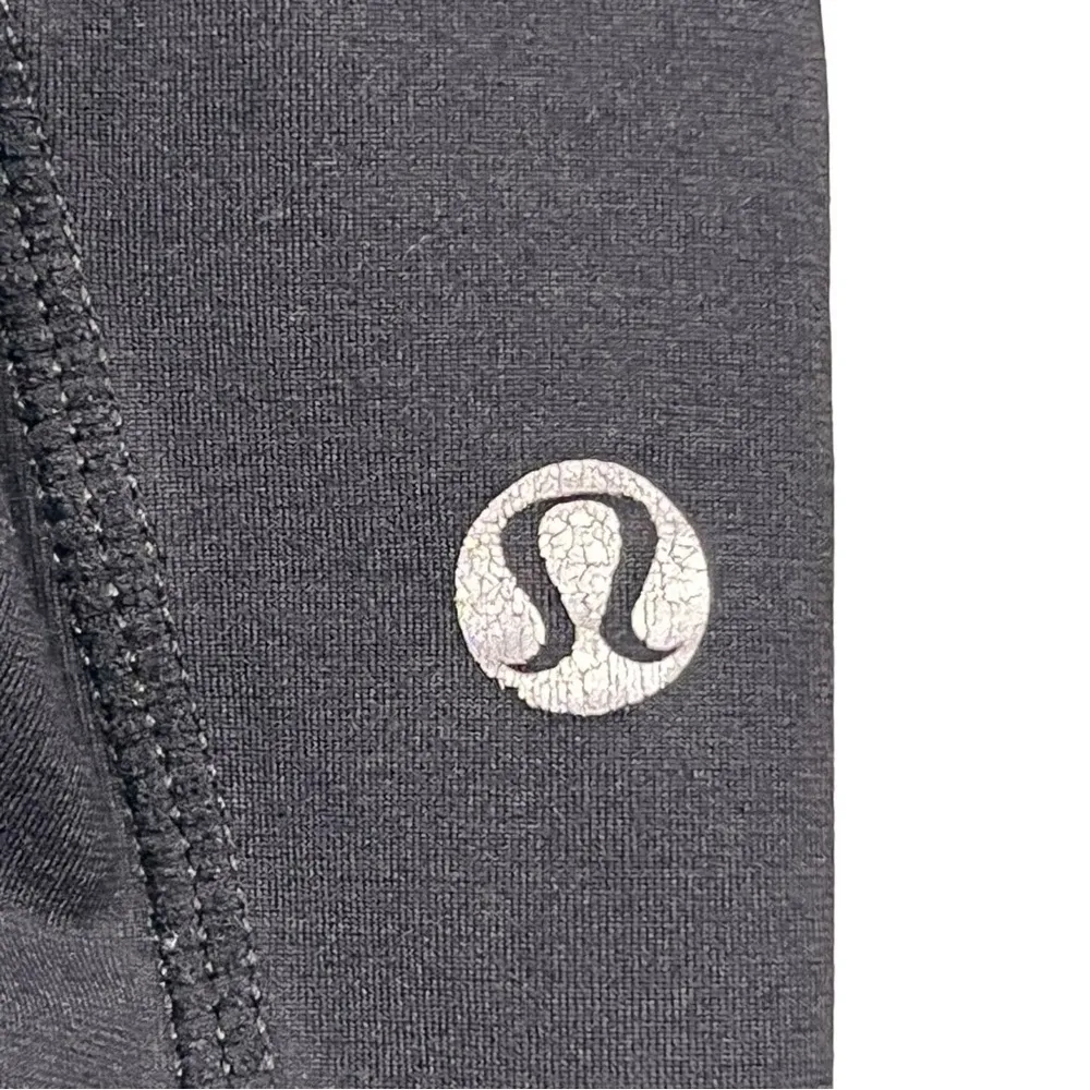 Lululemon Run A Marathon Crop Leggings Tights Pants Black Menthol Wee Stripe 4 - Image 13