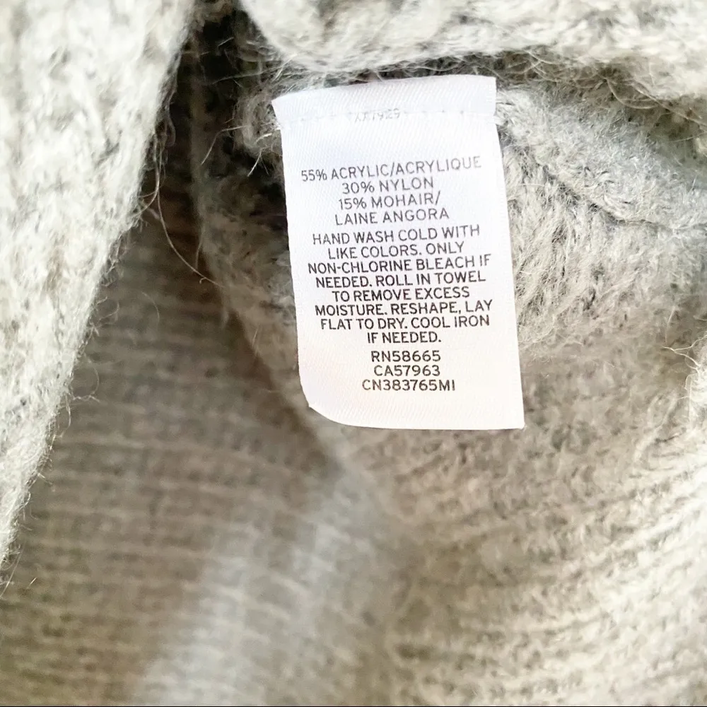 Caslon Open Knit Split Side Grey Sweater Size XS - Image 8