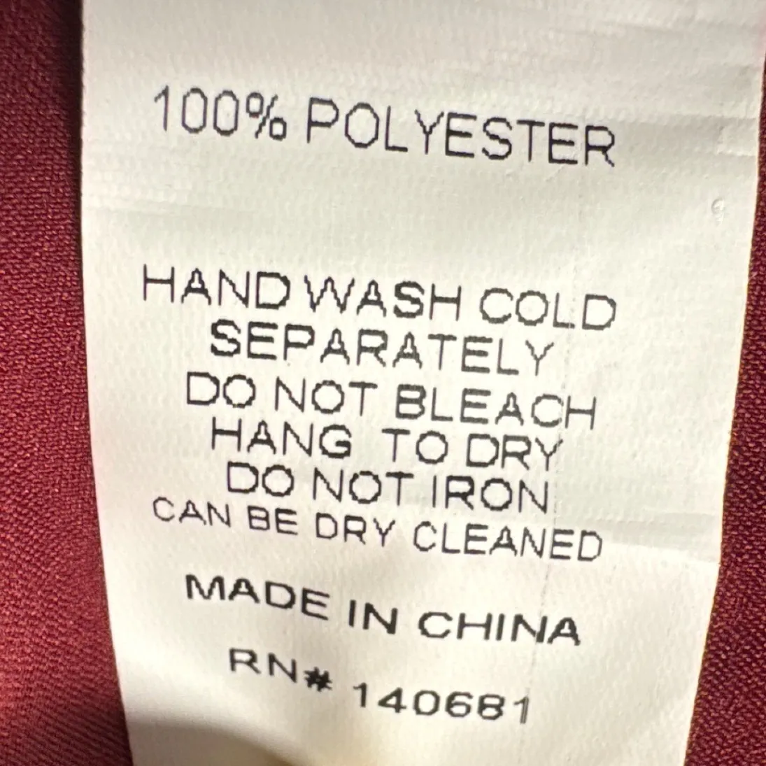 Unique Vintage Burgundy Satin Western Style Tie Front Blouse Shirt XL - Image 6