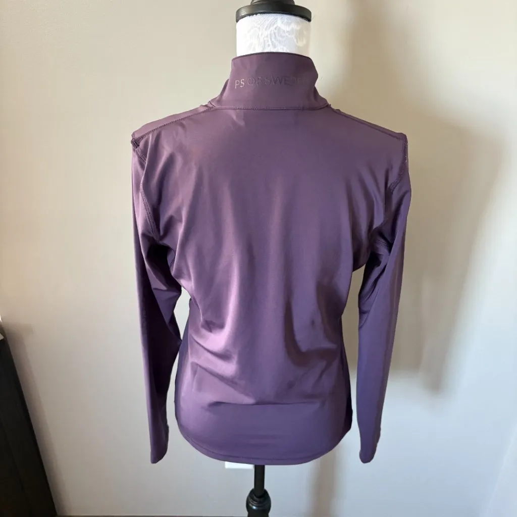Ps of Sweden Womens Long Sleeve Fitted Track Jacket Athletic Purple Medium - Image 4