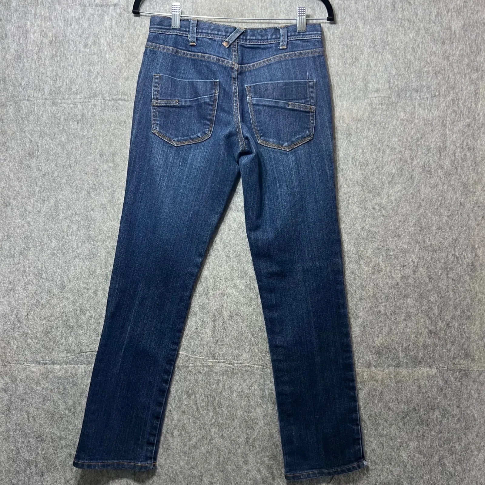 Vintage Y2K Ezekiel Denim Jeans Rolling Stone Rocker Fit Dark Wash 30 Low‎ Rise Blue - Image 7