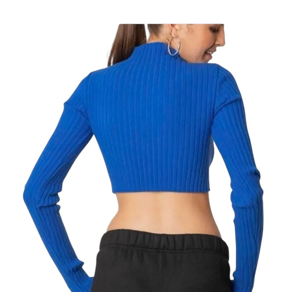 Edikted Bonnie Rib Crop Sweater - Image 2