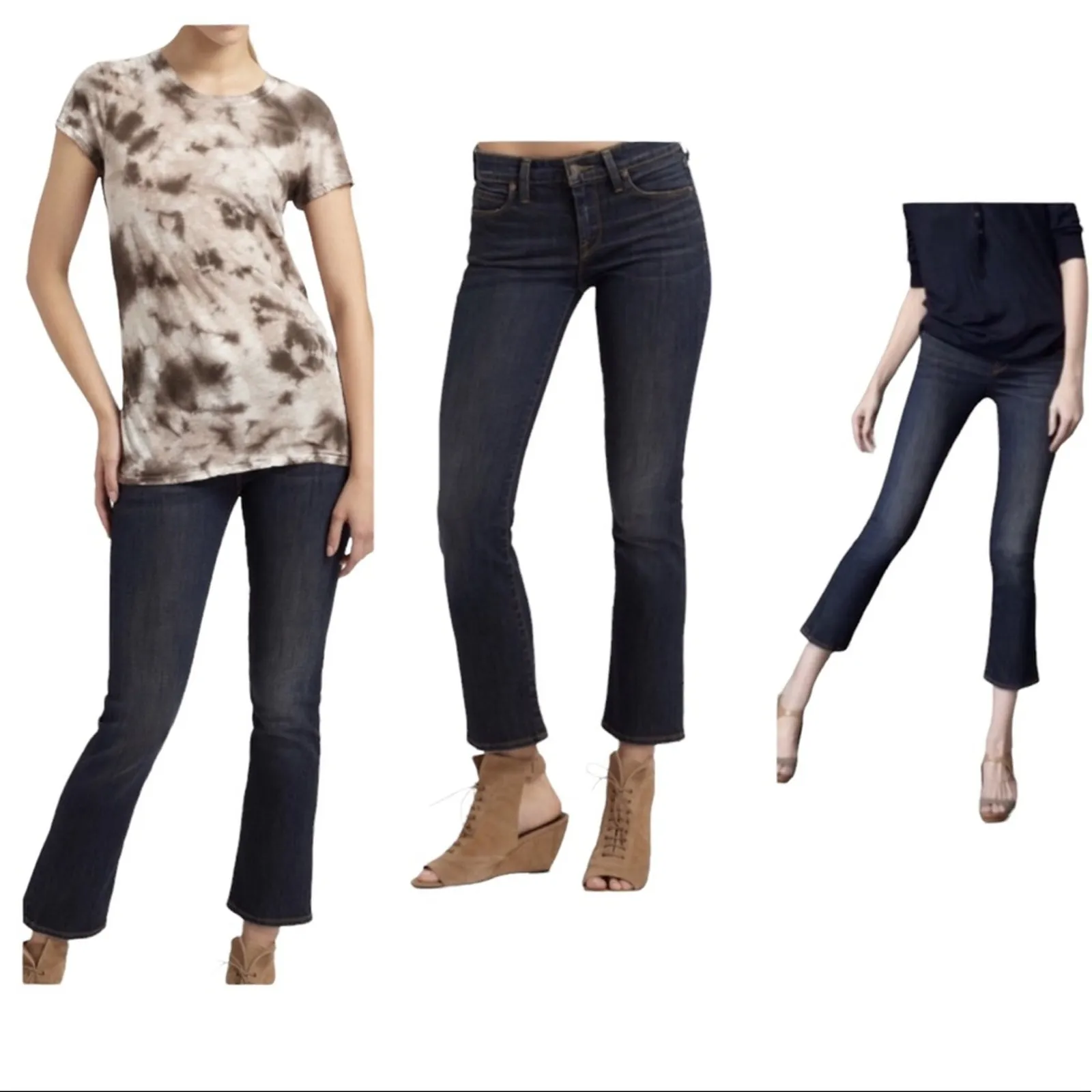 Vince Aurora Baby Bell Crop Jeans Size 28 Flare Cropped Denim Made in USA - Image 16