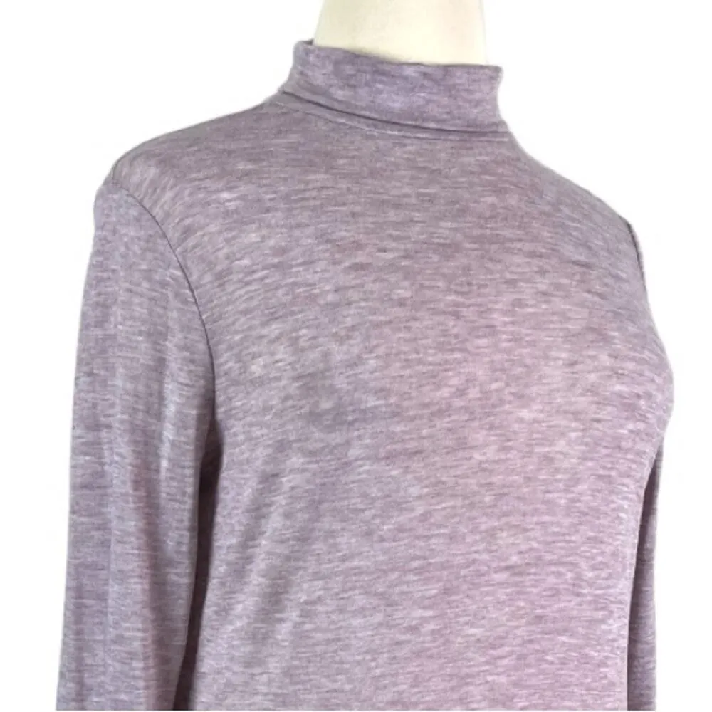 A New Day Target Women’s Top Mock Neck Tee Long Sleeve Purple Heather Size XXL - Image 6