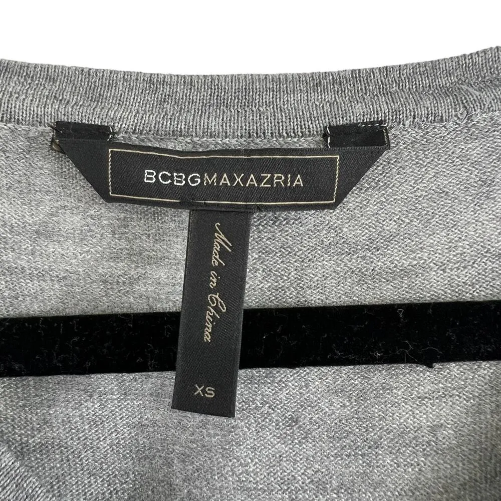 BCBGMAXAZRIA Gray 100% Wool Sweater Size XS Minimalist Old Money Quiet Luxury - Image 5