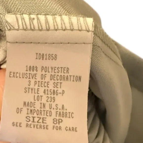 Vintage BFA Classics Two Piece Embroidered Skirt Set Size 8P - Image 9