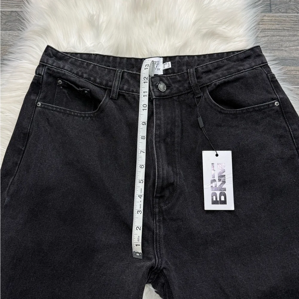 NWT Princess Polly Y2K Henley Wide Leg Jeans in Black - Image 9