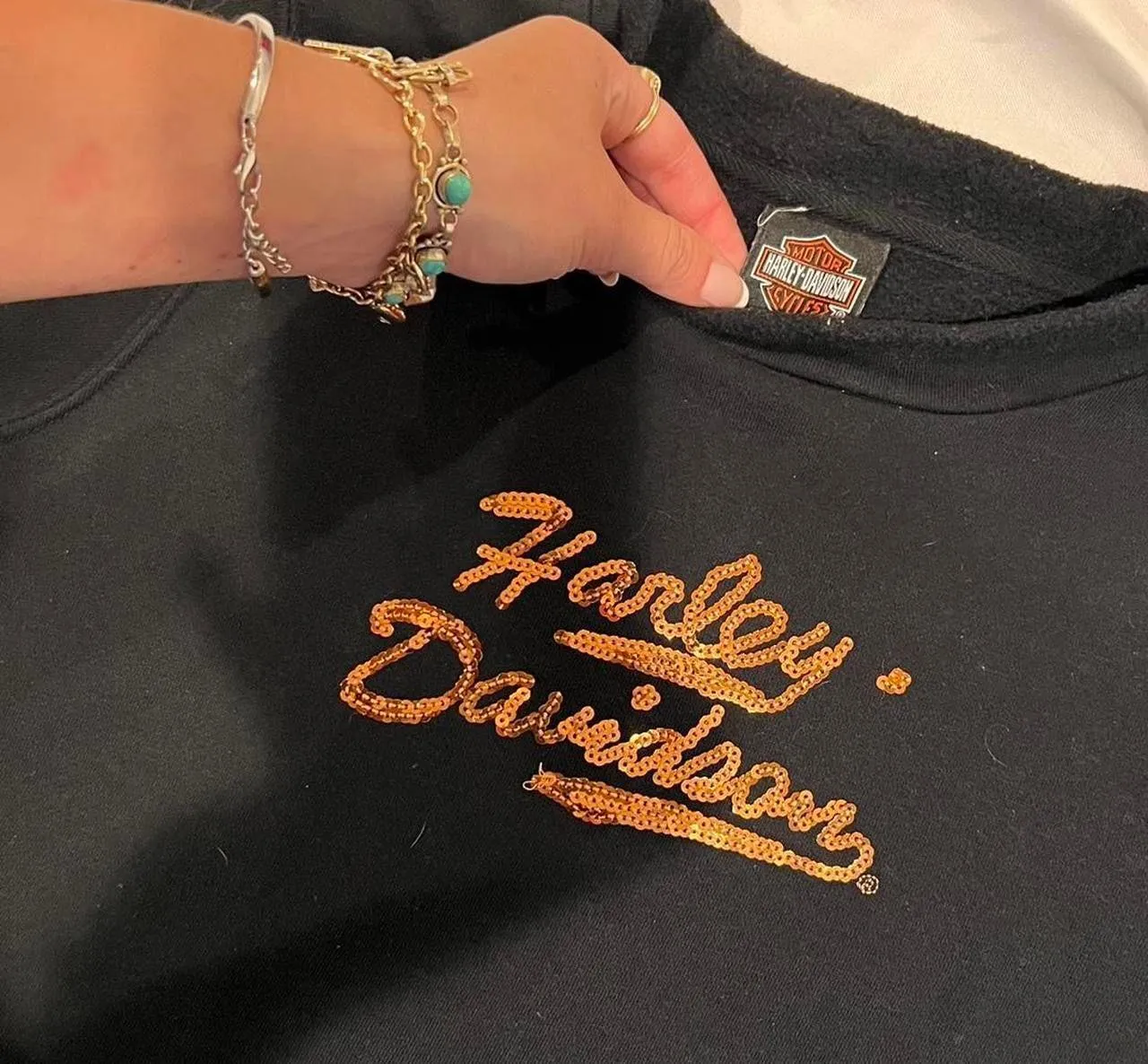 Harley Davidson Cropped  Sweater - Image 2