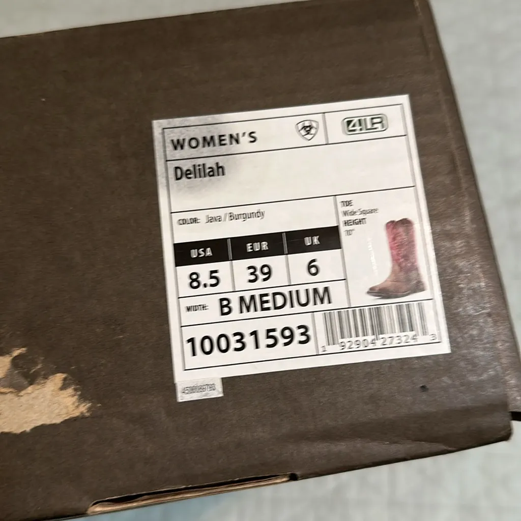 New in box Ariat Women's Delilah Western Boot
Brown and Pink Western Boots - Image 10