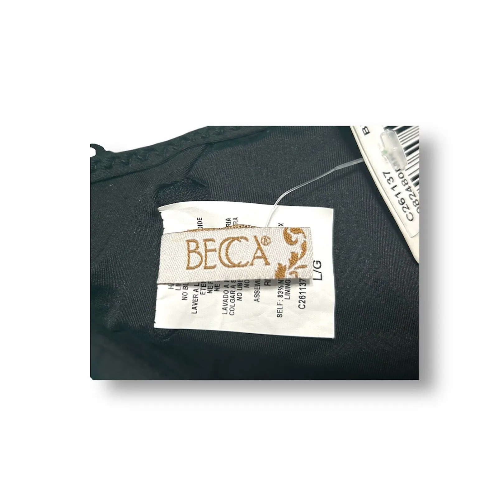 New BECCA by Rebecca Virtue Delilah Clare Plunge One-Piece Black Swimsuit Size L - Image 10