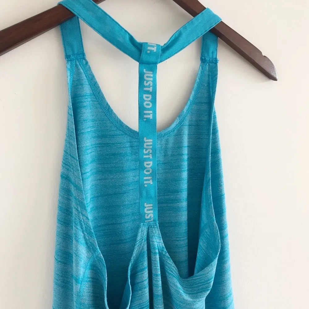 Nike Elastika Dri-Fit Heathered Teal Tank Top S - Image 3