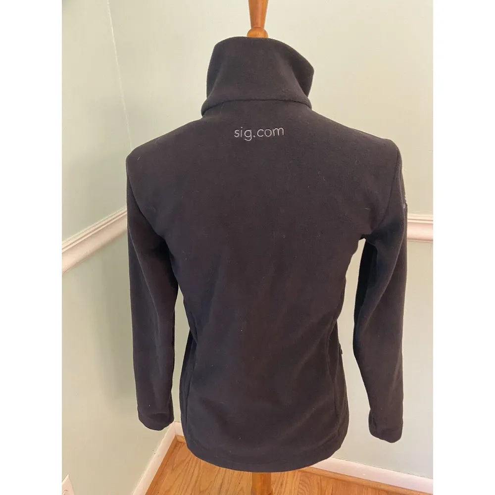 Patagonia S Black Women's Micro Synchilla Logo Jacket Gorpcore - Image 3