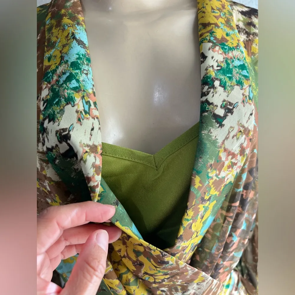 ELOQUIL Flowy Printed Dress floral print size 18 NWT - Image 9