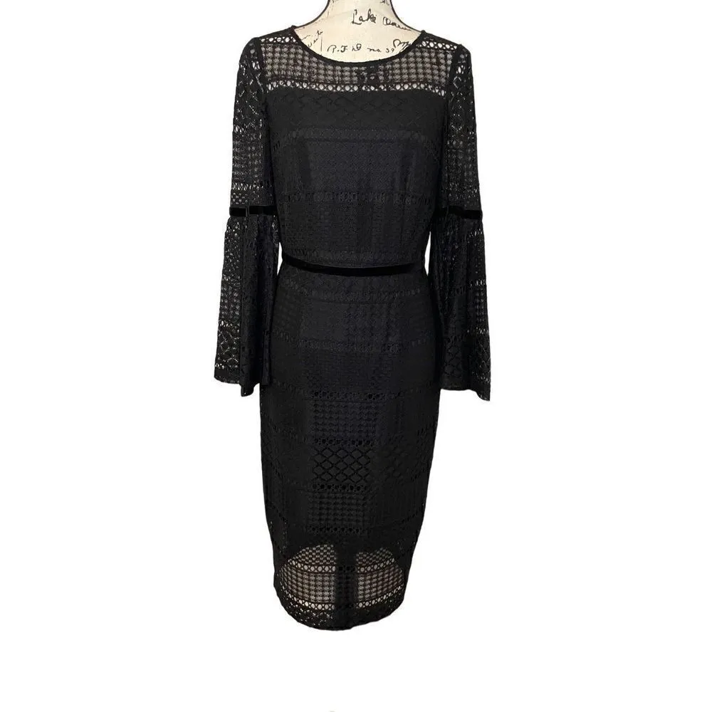 Antonio Melani Alfa Lace Sheath Dress with Bell Sleeves, Size‎ 4 - Image 2