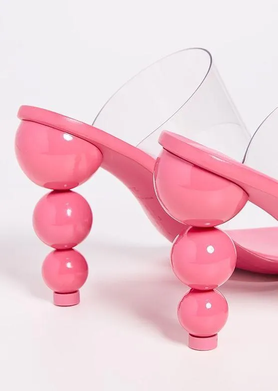 Vita vinyl stacked heel mules in blossom size IT 38.5 US 8.5 - Image 14