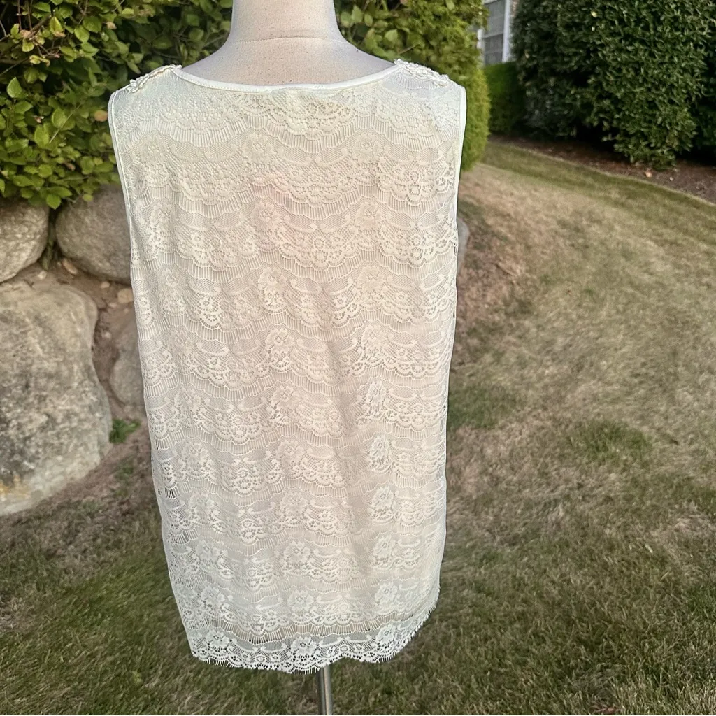 Dressbarn Sleeveless Crochet Scoop Neck Tunic Top - Image 8