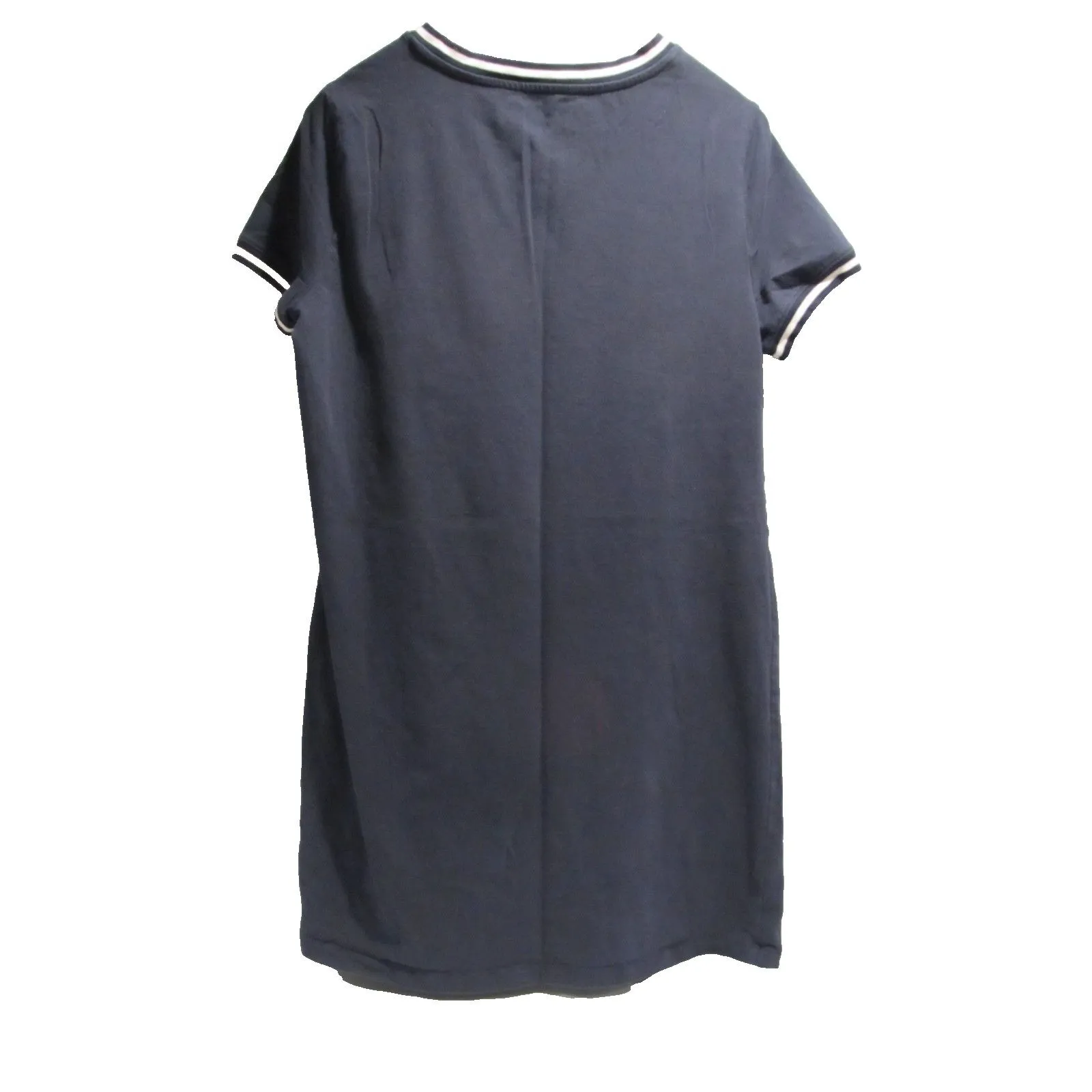 Tommy Hilfiger Navy Blue T-Shirt Dress Size Large – Y2K Logo Stripe Pre-Owned - Image 4