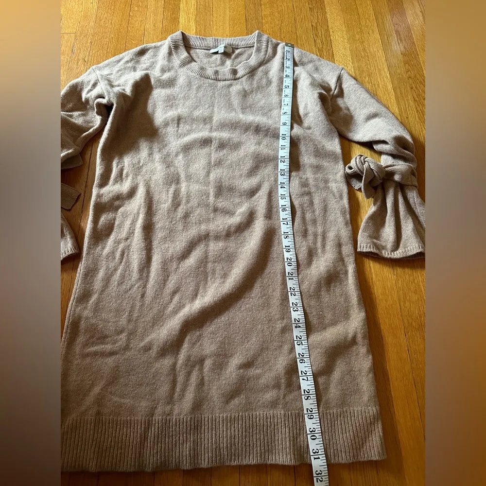 Madewell Tie Cuff Sweater Dress, 100% Merino Wool  w/ Bell Sleeves,  Siz… - Image 2