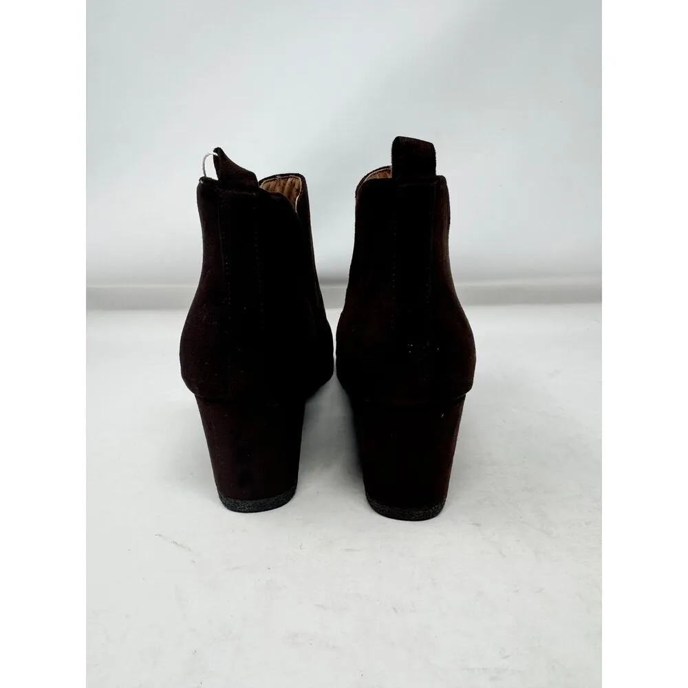 Brand New, no box Madewell Size 11 Brown Suede Leather Slip on Booties Boots - Image 7