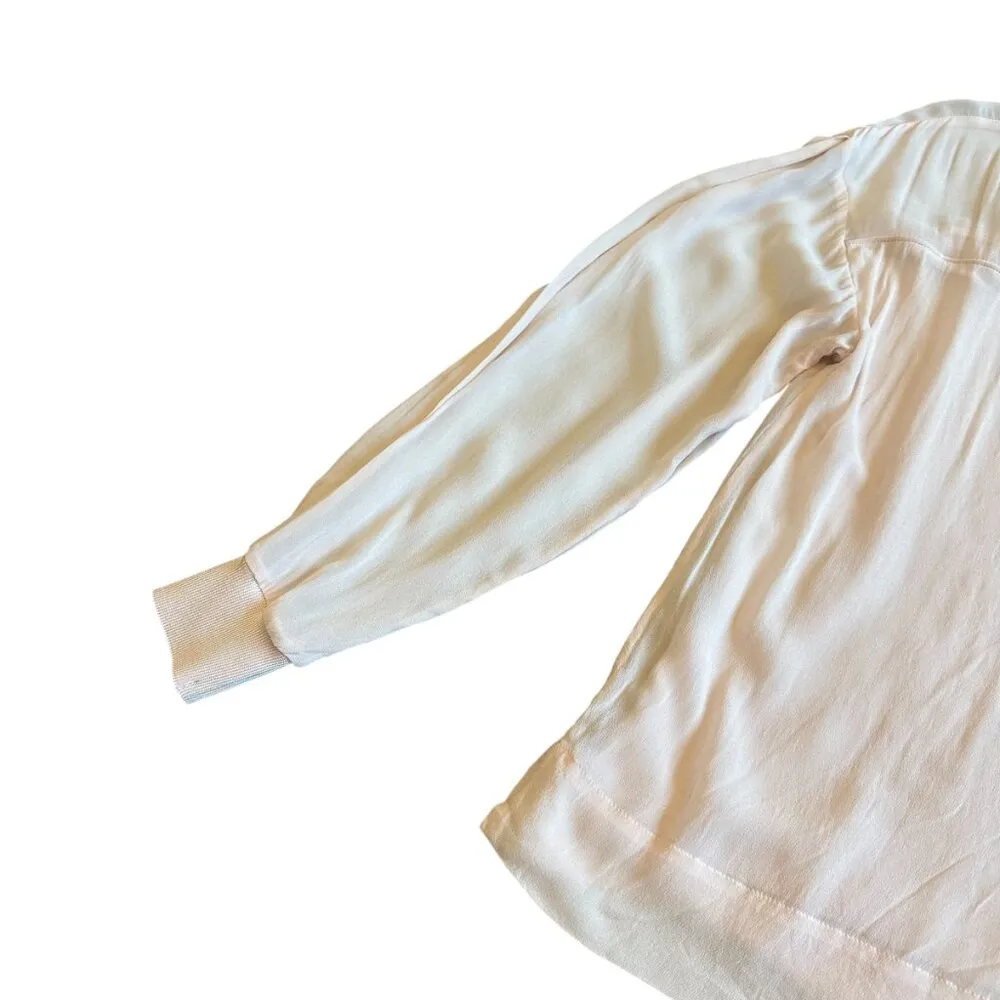 Reiss Dusty Pink Long Sleeve Blouse Shirt Top Chiffon Lined Size Small Women's - Image 8