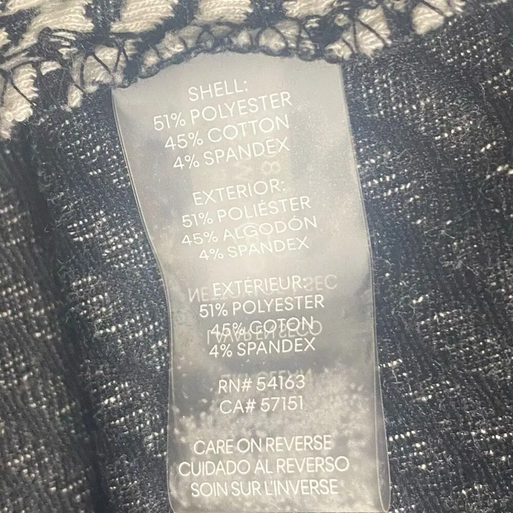 CALVIN KLEIN Women’s Sheath Black And White Striped Dress‎ Size 10 - Image 7