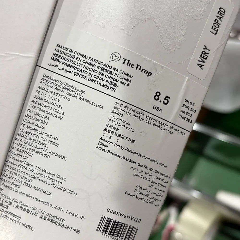 The Drop Women's Leopard Avery Square Toe Two Strap High Heeled Sandal Size 8.5 Brown - Image 6