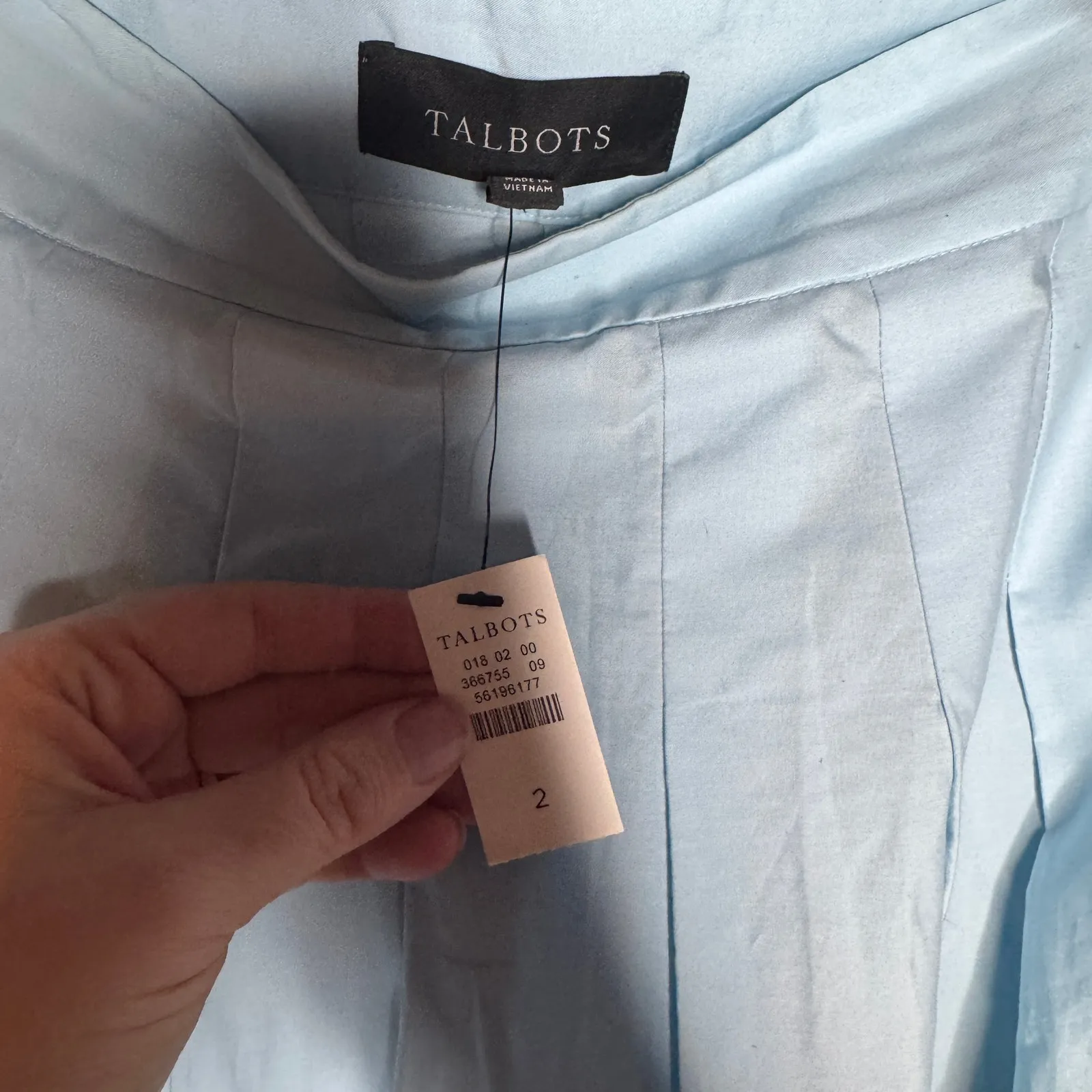 Talbot's Poplin Fit Flare Skirt Scenic Riviera Midi Beach Print 2 NWT - Image 3