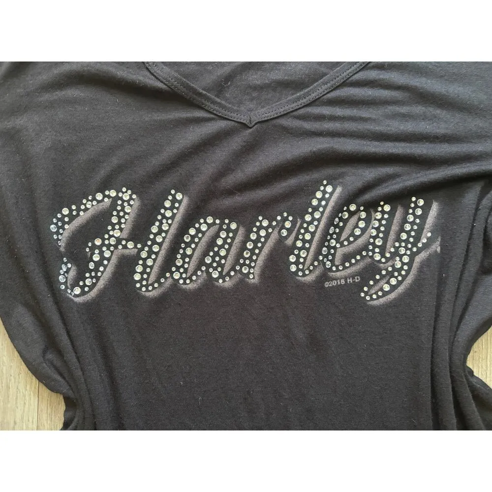 Harley Davidson Bling half sleeve top Large - Image 3