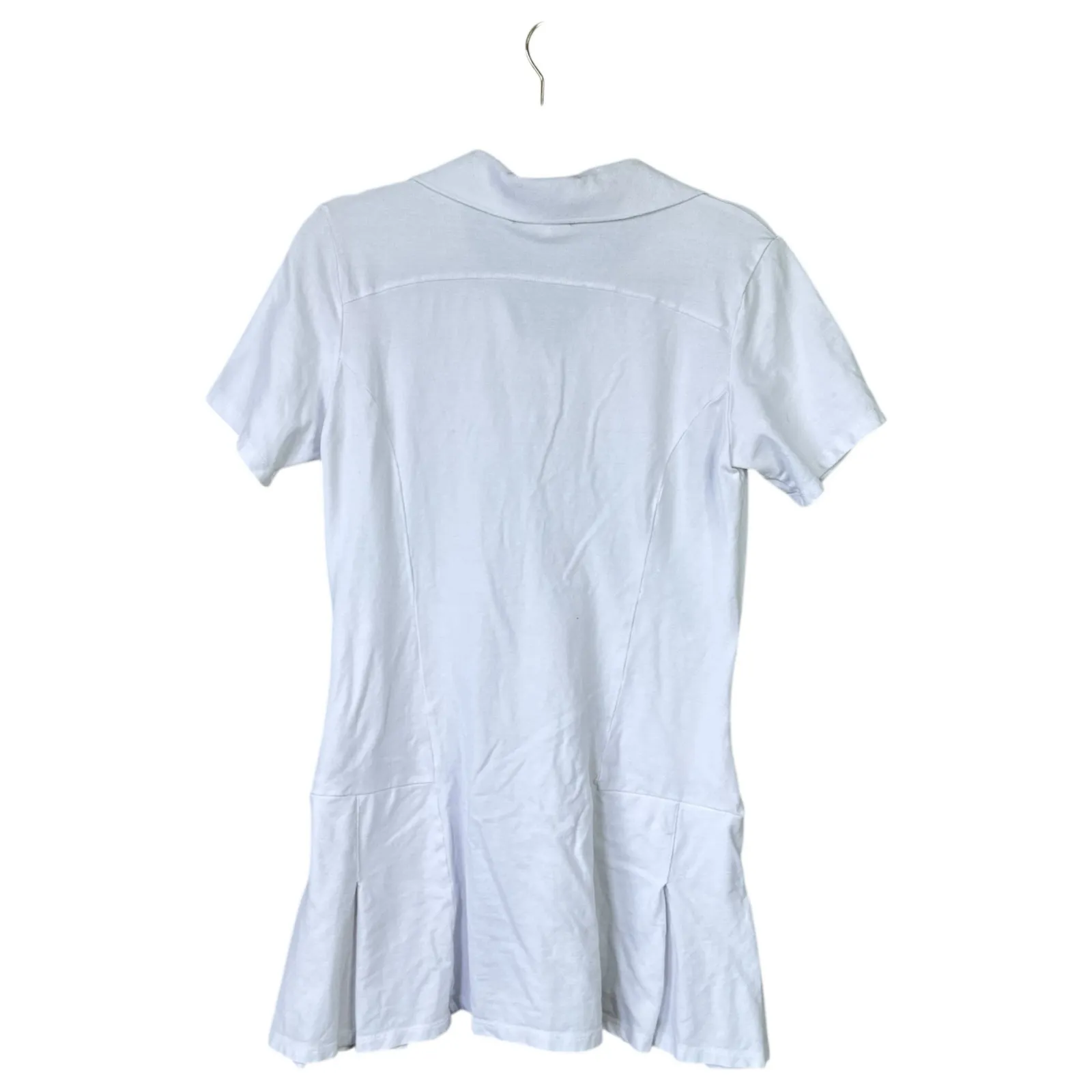 KINESIS Collared Polo Tennis Prep Dress Pockets Athleisure Sporty Size Medium White - Image 2