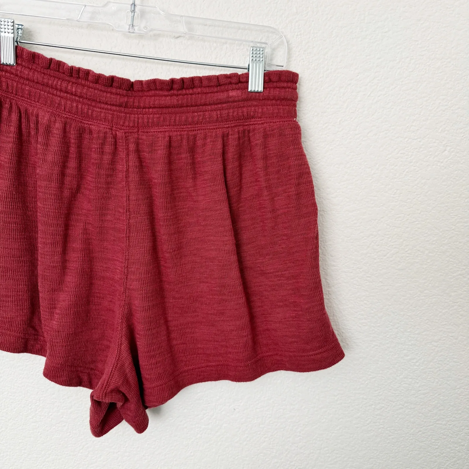 [Aerie] Red Endless Summer Shorts Summer Burgundy Lounge Sweatshorts Sz Medium M - Image 8