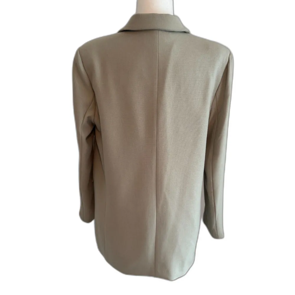 Know One Cares | Double Breasted Padded Shoulder Blazer in Sage Size Small - Image 5