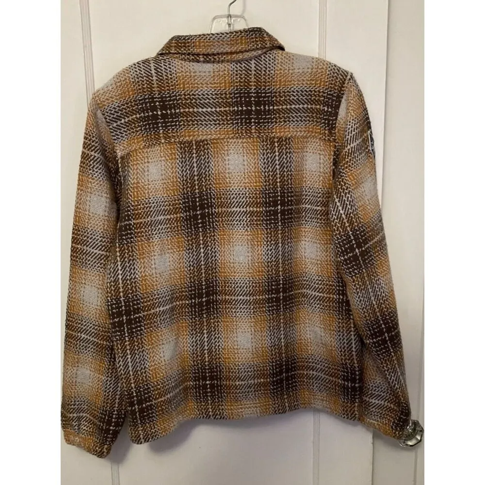 PrAna Heritage Zip Plaid Flannel Shacket size XXS in Shire MSRP $120 - Image 5